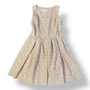 Endless Rose Floral Textured Bow Tie Mini Dress Size M‎ Pink Party